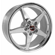 Race Star 92-795252DP 17 x 9.5, 5 x 4.75 BC 6 BS 92 Drag Star Direct Drill Polished Wheel