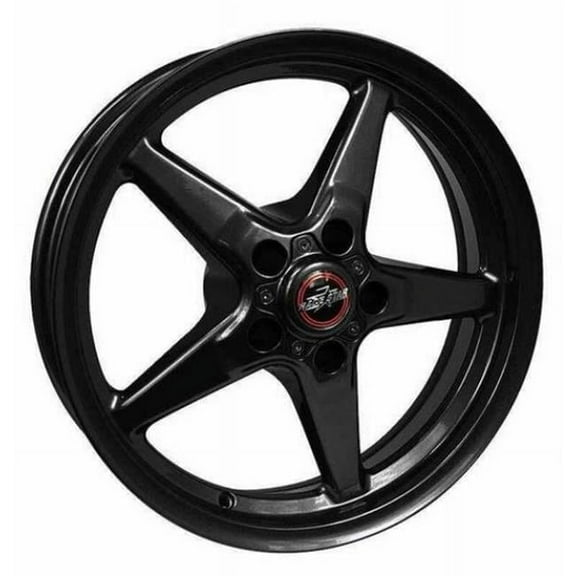 Race Star 92-510250B 15 x 10.00 in. 5 x 4.75 Bolt Circle 5.50 Back Space 92 Drag Star Direct Drill Gloss Black Cast Wheel