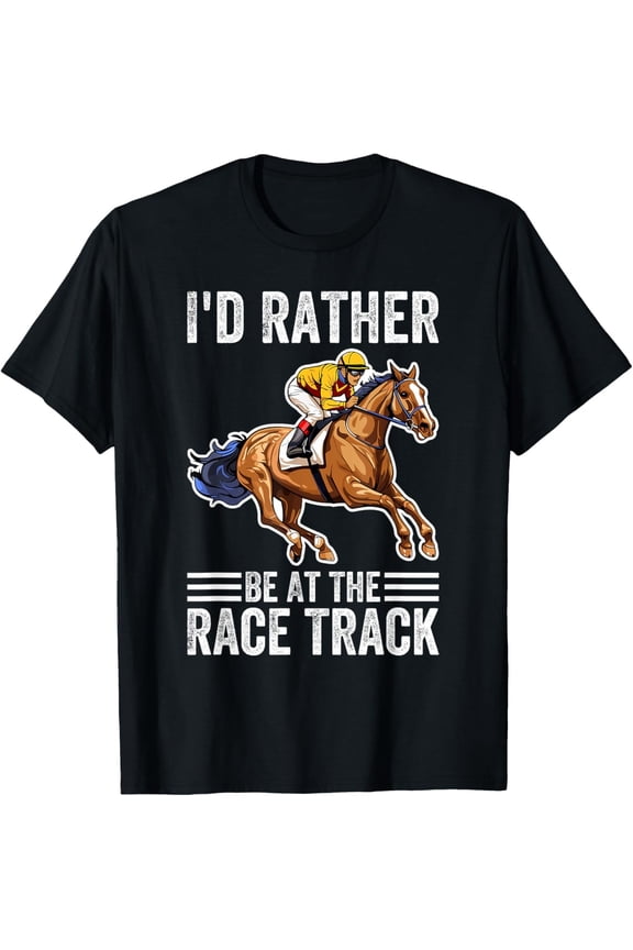 Race Track Horse Racing For Men Women Cool Horse Race T-Shirt All Size S-5Xl