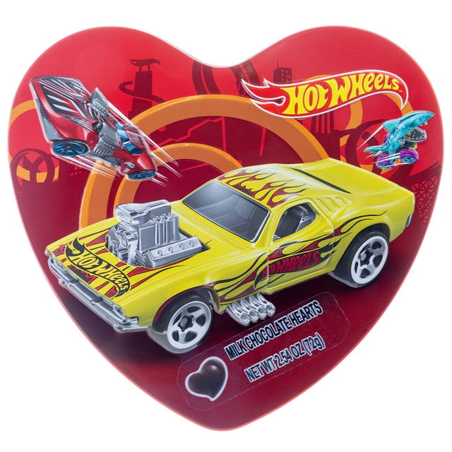 Race into a Sweet Celebration with Hot Wheels Valentine's Heart Tin ...