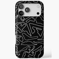 thumbnail image 1 of Race track map pattern black layout iPhone Case 17 11 12 13 14 15 16 Pro Max, 1 of 2