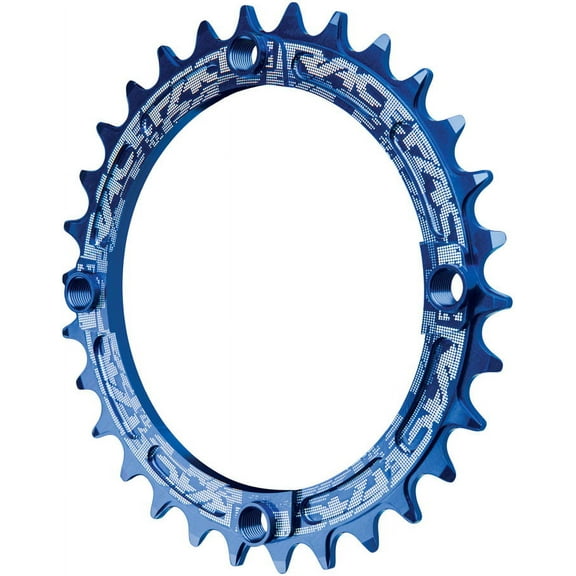 RaceFace Narrow Wide Chainring: 104mm BCD 30t Blue
