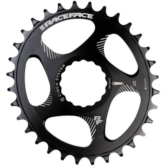 RaceFace Narrow Wide Oval Chainring: Direct Mount CINCH 32t Black