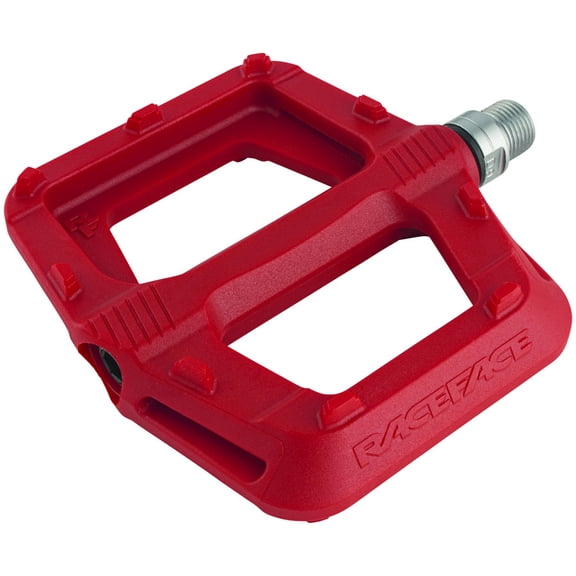 RaceFace Ride Platform Pedals 9/16" Concave Composite Molded Traction Pins Red