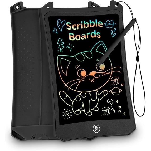 RaceGT 8.5 inch LCD Writing Tablet, Reusable Drawing Pad for Kids, Coloring Screen Doodle Board, Travel Essentials Activities Toy for 3 4 5 6 7 8 Years Old, Toddler Gifts for Girls Boys, Black