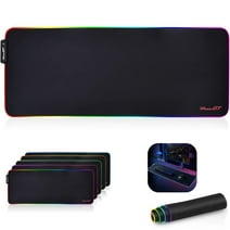 RaceGT RGB Gaming Mouse Pad XXL Oversized 31.5 x 12 x 0.2 in Rubber Black, Extra Extended Large Mouse Pad, Anti-Slip Base, Waterproof & Portable Led Computer Keyboard Mousepad Desktop Mat