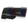 thumbnail image 1 of RaceGT Wired Gaming Keyboard, Colorful LED Backlit Anti-ghosting Computer Keyboard with Wrist Rest, Spill-Resistant Design, Multimedia Keys, Quiet Ergonomic Keyboard for Windows Laptop PC Mac, 1 of 7