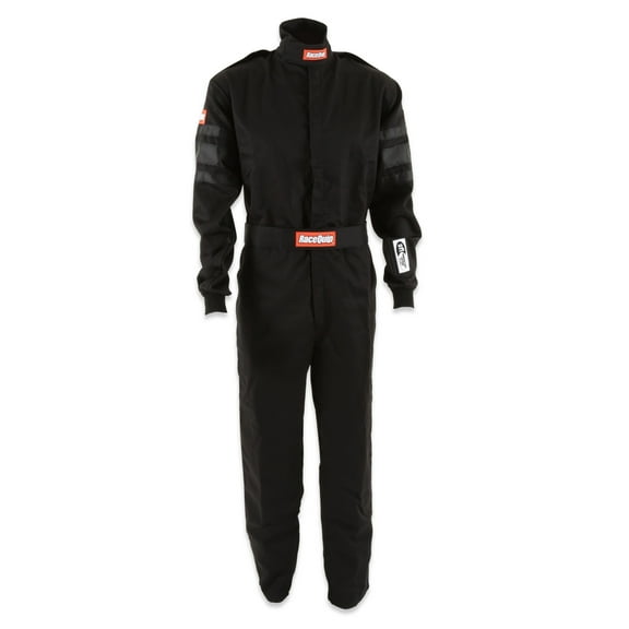 RaceQuip® 110005RQP 110 Series 1-Pc Driving Suit - SFI 3.2A/1 - Black - Large