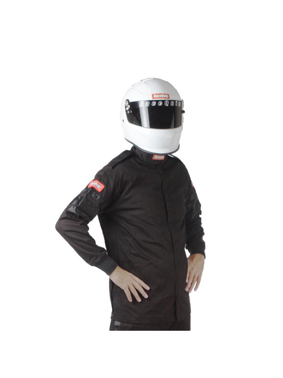 111007RQP 111 Series 1-Layer Fire Suit Jacket, Black 2XL