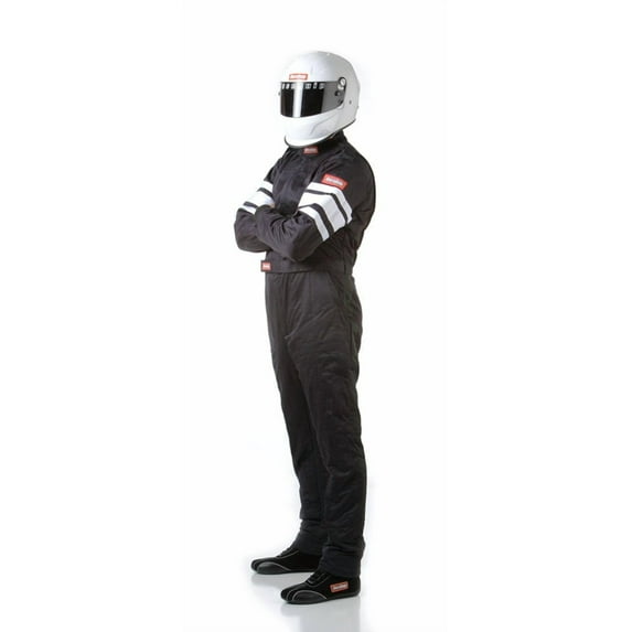 RaceQuip 120008RQP 120 Series 1-Pc Driving Suit SFI 3.2A/5 Black/White 3XL