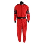 RaceQuip 120014RQP 120 Series 1-Pc Driving Suit SFI 3.2A/5 Red/Black Stripe Medium Tall