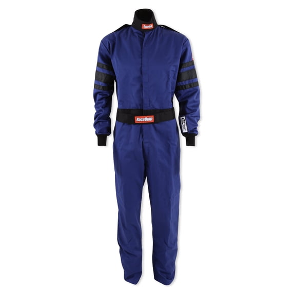 RaceQuip 120025RQP 120 Series 1-Pc Driving Suit SFI 3.2A/5 Blue/Black Large