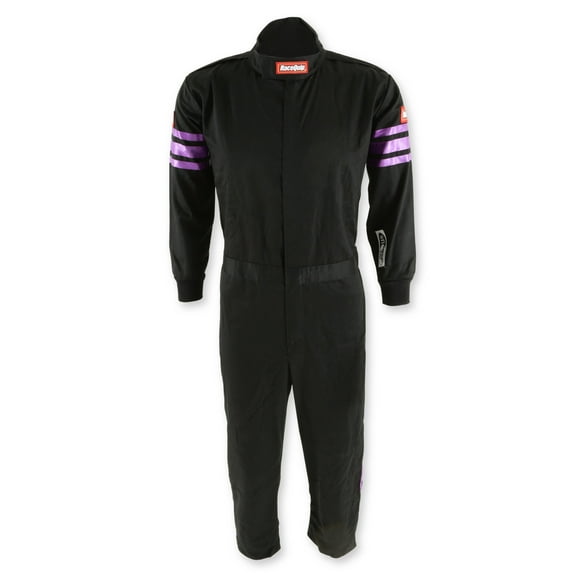 RaceQuip® 1950597RQP Pro-1 Driving Suit SFI 3.2A/1 Black/Purple Stripe Youth 2XL