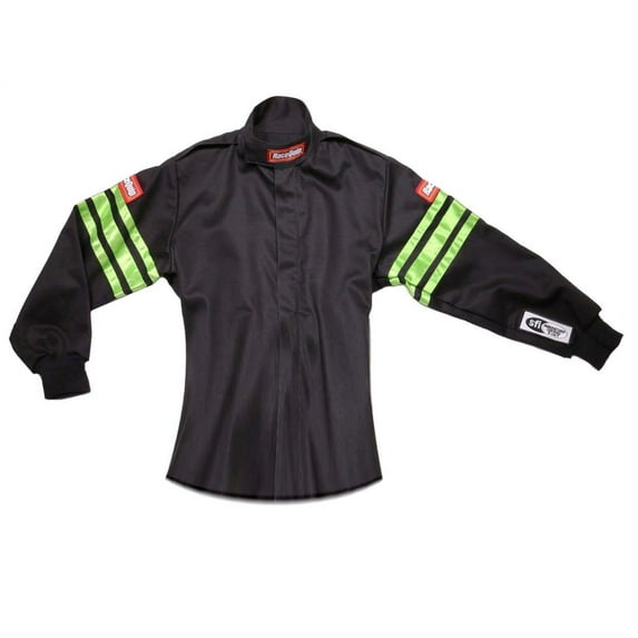 RaceQuip 1960792RQP Pro-1 Driving Jacket - SFI 3.2A/1 - Green Trim - Youth Small