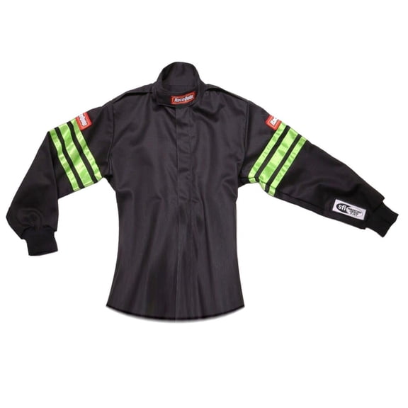 RaceQuip 1960792RQP Pro-1 Driving Jacket - SFI 3.2A/1 - Green Trim - Youth Small