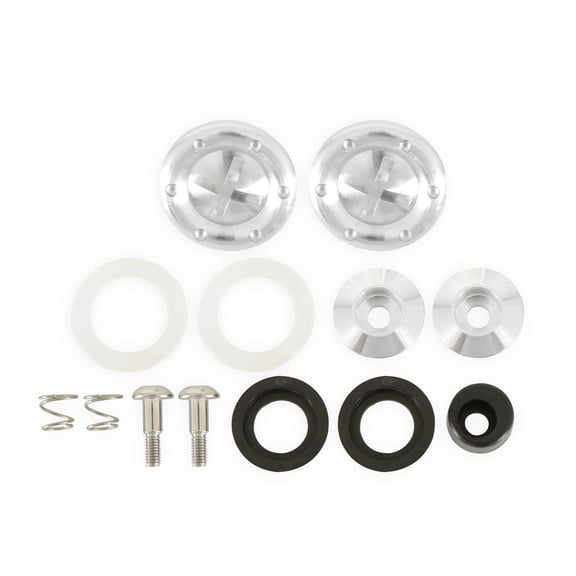 RaceQuip 205661RQP Helmet Hardware Kit - Pivots/Posts/Screws Included - Silver