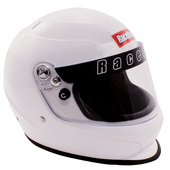 RaceQuip 2261196RQP Pro Youth Auto Racing Helmet SFI 24.1 White One Size Fits All