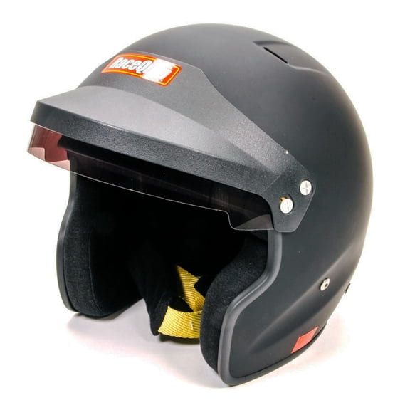 RaceQuip 256003RQP OF20 Auto Racing Helmet - Open Face - Snell SA2020 - Black - Medium