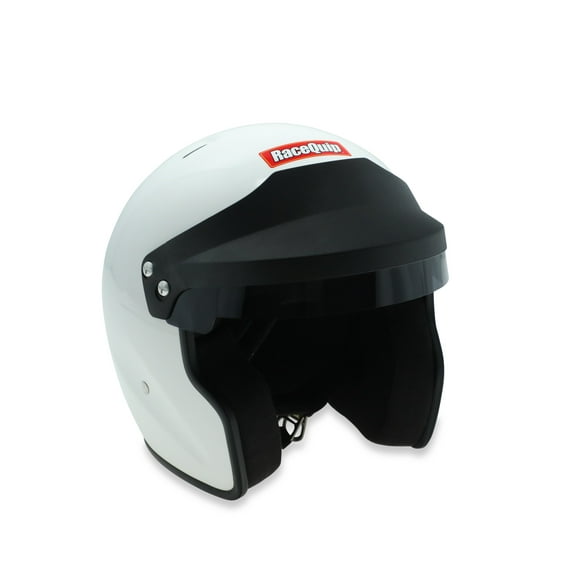 RaceQuip 256115RQP OF20 Auto Racing Helmet - Open Face - Snell SA2020 - White - Large