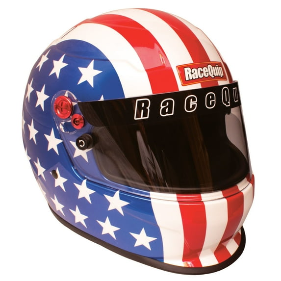 RaceQuip 276127RQP Pro20 America Racing Helmet Full Face SA2020 Red/White/Blue 2XL