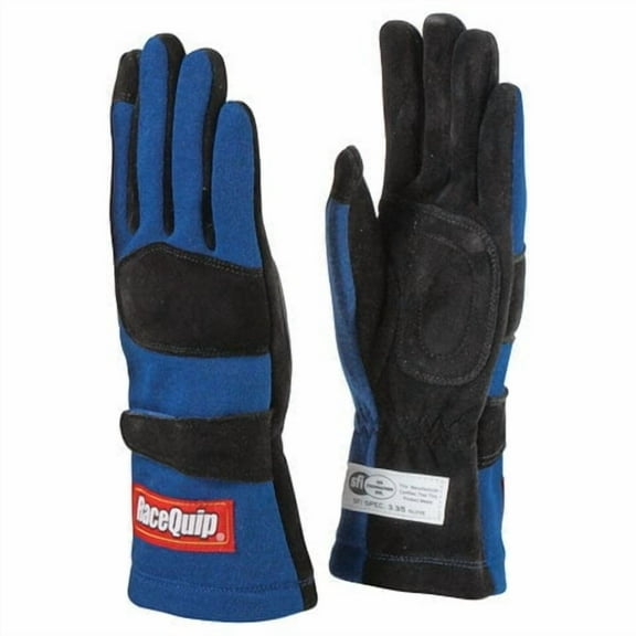RaceQuip® 355026RQP 355 Series Driving Gloves - SFI 3.3/5 - Black/Blue - XL