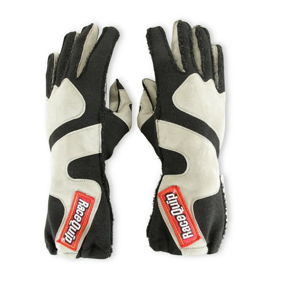 RaceQuip® 356607RQP 356 Series Driving Gloves - SFI 3.3/5 - Black/Gray - 2XL