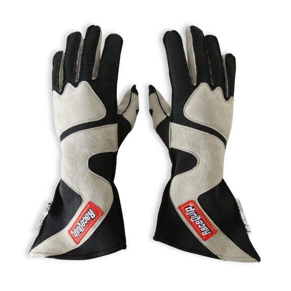 RaceQuip® 359606RQP 359 Series Driving Gloves - SFI 3.3/5 - Black/Gray - XL