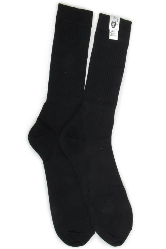 411991RQP Socks - SFI 3.3 - Fire Retardant Cotton - Black - X-Small