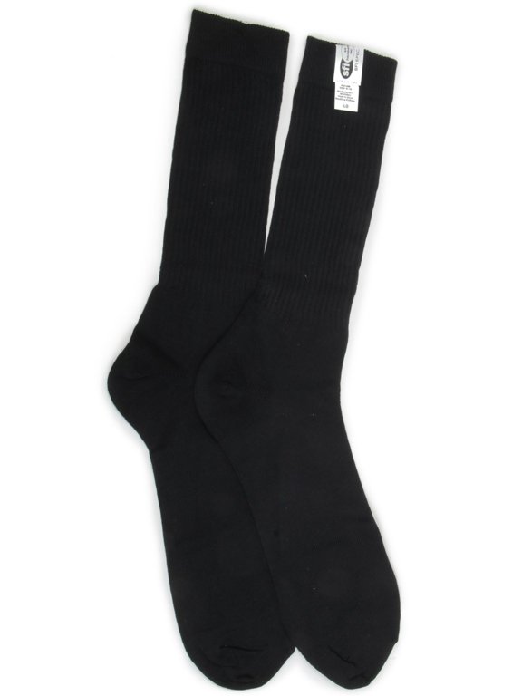® 411995RQP Socks - SFI 3.3 - Fire Retardant Cotton - Black - Large