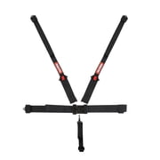 RaceQuip 717007RQP 5 Point Harness HNR/HANS Latch/Link SFI 16.1 Pull Down Adjust Bolt-On/Wrap Around Black