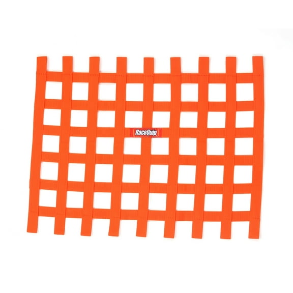 RaceQuip 721045RQP Window Net 1 in Webbing - 24 x 18 in Rectangle - Orange