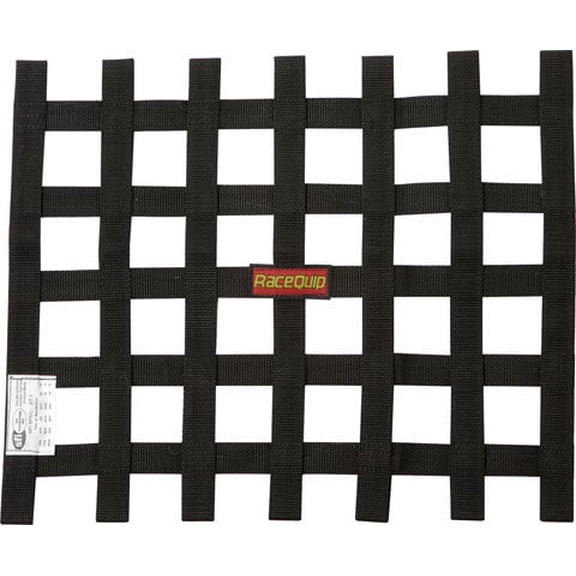 RaceQuip 726003RQP Window Net SFI 27.1 - 1 in Webbing - 18 in Square - Black