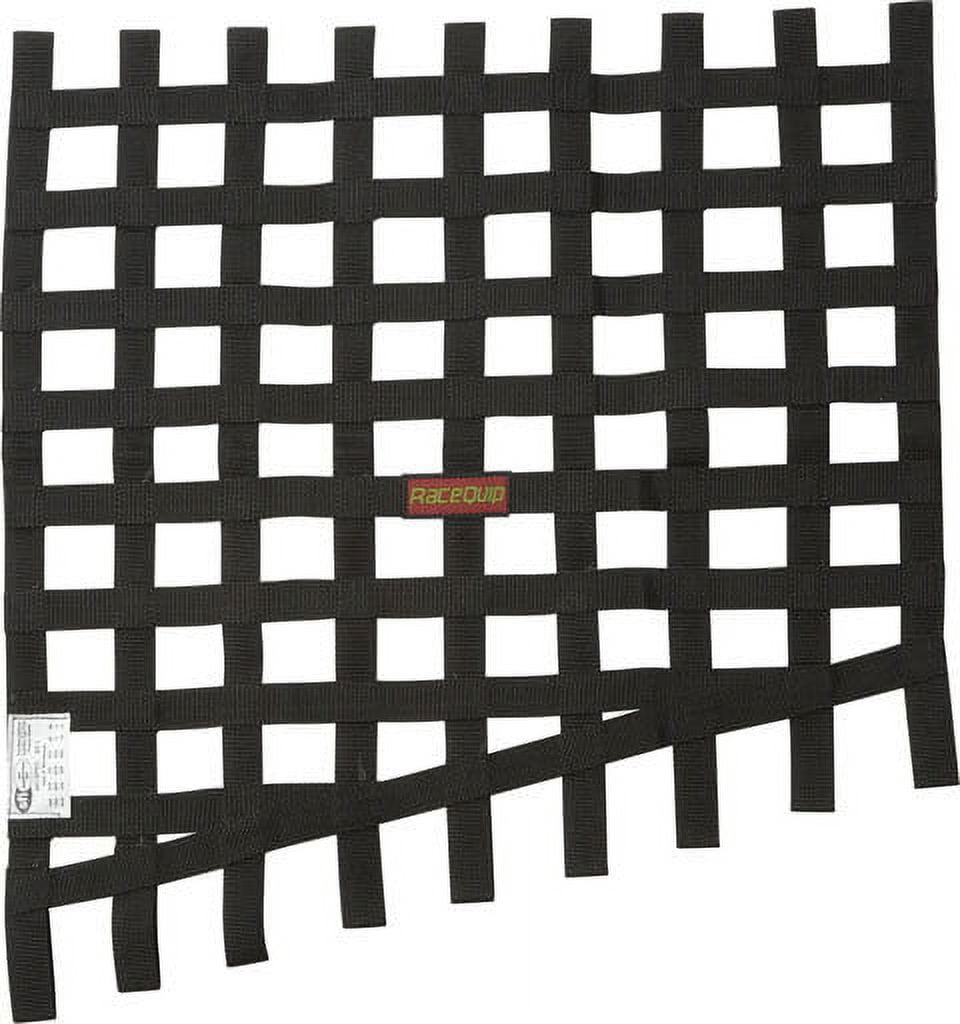 RaceQuip 729005RQP Window Net SFI 27.1 1 in Webbing 18 x 24 x 23 in Trapezoid Black Drag Race
