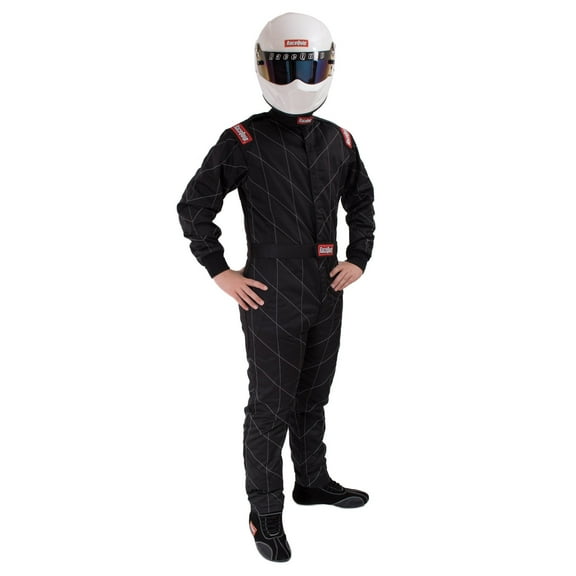RaceQuip® 91609079 Chevron-5 Driving Suit SFI 3.2A/5 Double Layer Black 2XL