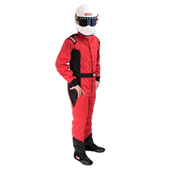 RaceQuip 91609129 Chevron-5 Driving Suit SFI 3.2A/5 Double Layer Red Small