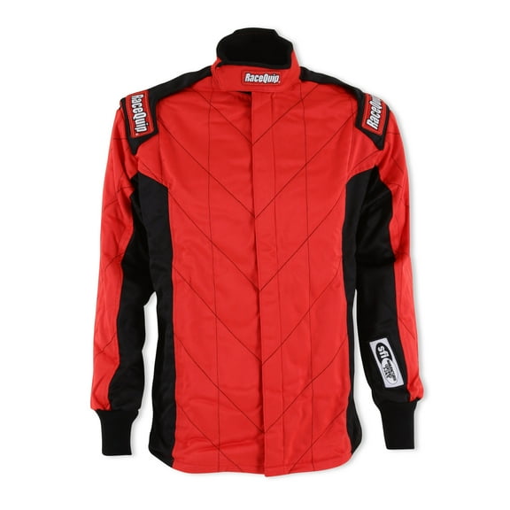 RaceQuip 91619159 Chevron-5 Driving Jacket SFI 3.2A/5 Double Layer Red Large
