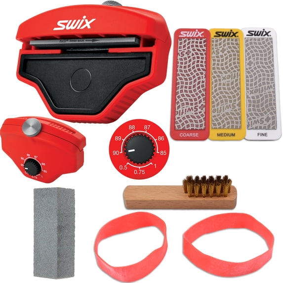 RaceWax Multi Edge Kit 80mm - Three Diamond Stones for Ski Base and Side with Gummi & More - (ZL-7033)