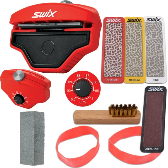 RaceWax Multi Edge Kit 80mm - Four Diamond Stones for Ski Base and Side with Gummi & More - (ZL-7040)