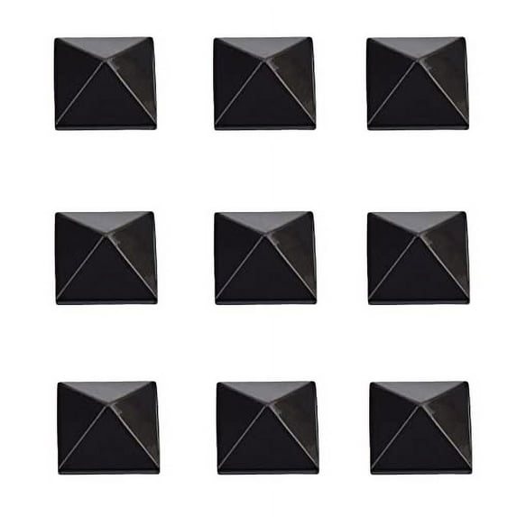 RaceWax Full Set of Nine Metal Pyramid Studs Stomp Pad 9 Black - (PC-2990)