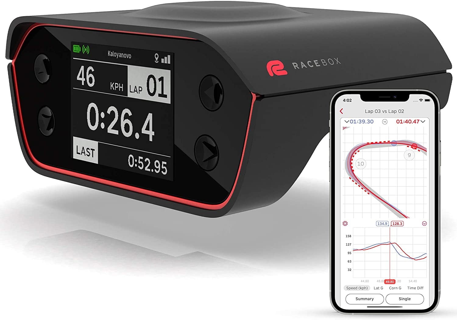 Racebox Pro Drag Meter & Lap Timer 10 Hz GPS Based Performance Box & Accelerometer Car Compatible