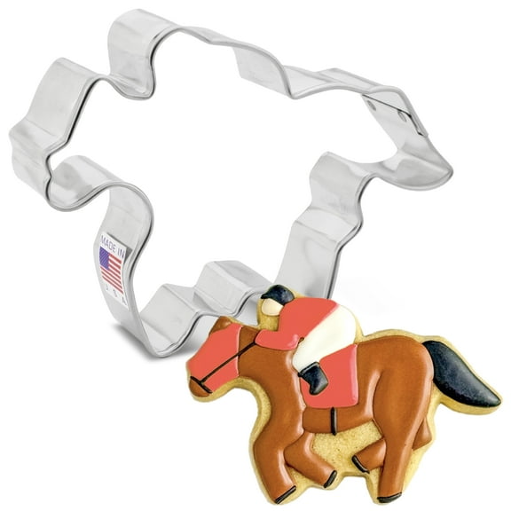 Racehorse Cookie Cutter, 3.9" Made in USA by Ann Clark