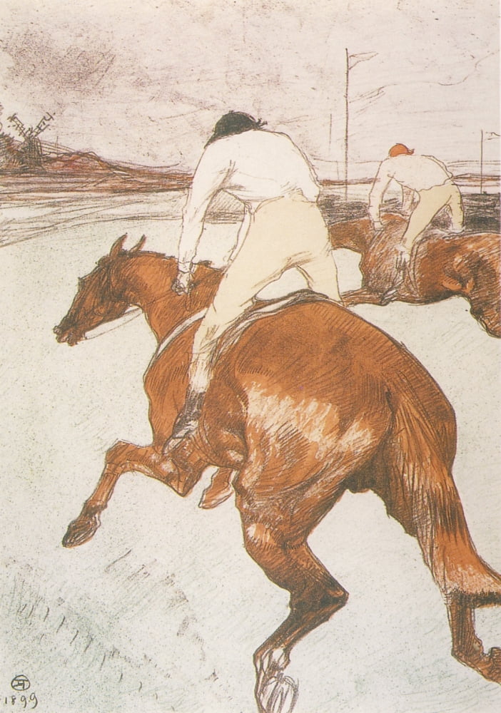 Racehorse with Jockey 1899 Canvas Art - H de Toulouse-Lautrec (18 x 24)