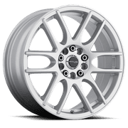 Raceline 141S-Mystique 15 Cast Aluminum Wheel, MYSTIQUE SILVER 15X7 5X100/5X114.3 +40mm Fits select 2012-2015 HONDA CIVIC LX, 2004-2019 TOYOTA PRIUS