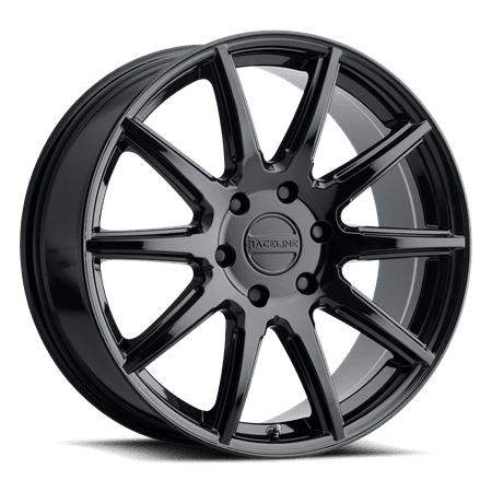Raceline 159B-SPIKE 18" Cast Aluminum Wheel, SPIKE GLOSS BLACK 18X8 5X114.3 +35mm