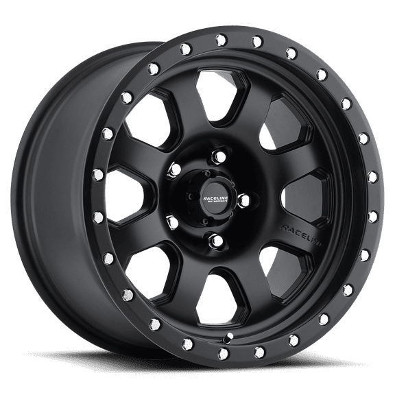 Raceline 929B-AVENGER 17" Cast Aluminum Wheel, STREET LOCK AVENGER BLACK 17X9 8X6.5 -12mm Fits select: 2003-2005 HUMMER H2, 2003-2008 DODGE RAM 3500 ST/SLT