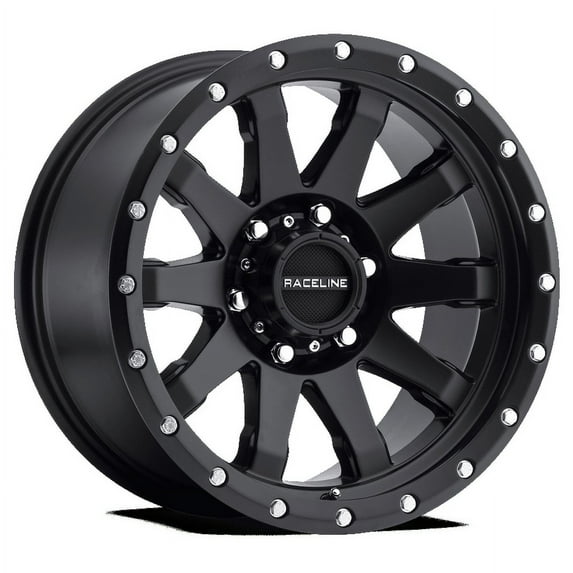 Raceline 934B-CLUTCH 20" Cast Aluminum Wheel, CLUTCH MATTE BLACK 20X10 5X139.7 -19mm