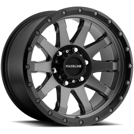 Raceline 934G-CLUTCH 17" Cast Aluminum Wheel, CLUTCH GUN METAL 17X8.5 6X135 0mm
