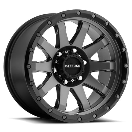 Raceline 934G-CLUTCH 17" Cast Aluminum Wheel, CLUTCH GUN METAL 17X8.5 6X139.7 0mm