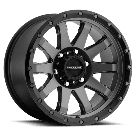 Raceline 934G-CLUTCH 20" Cast Aluminum Wheel, CLUTCH GUN METAL 20X10 8X165.1 -19mm