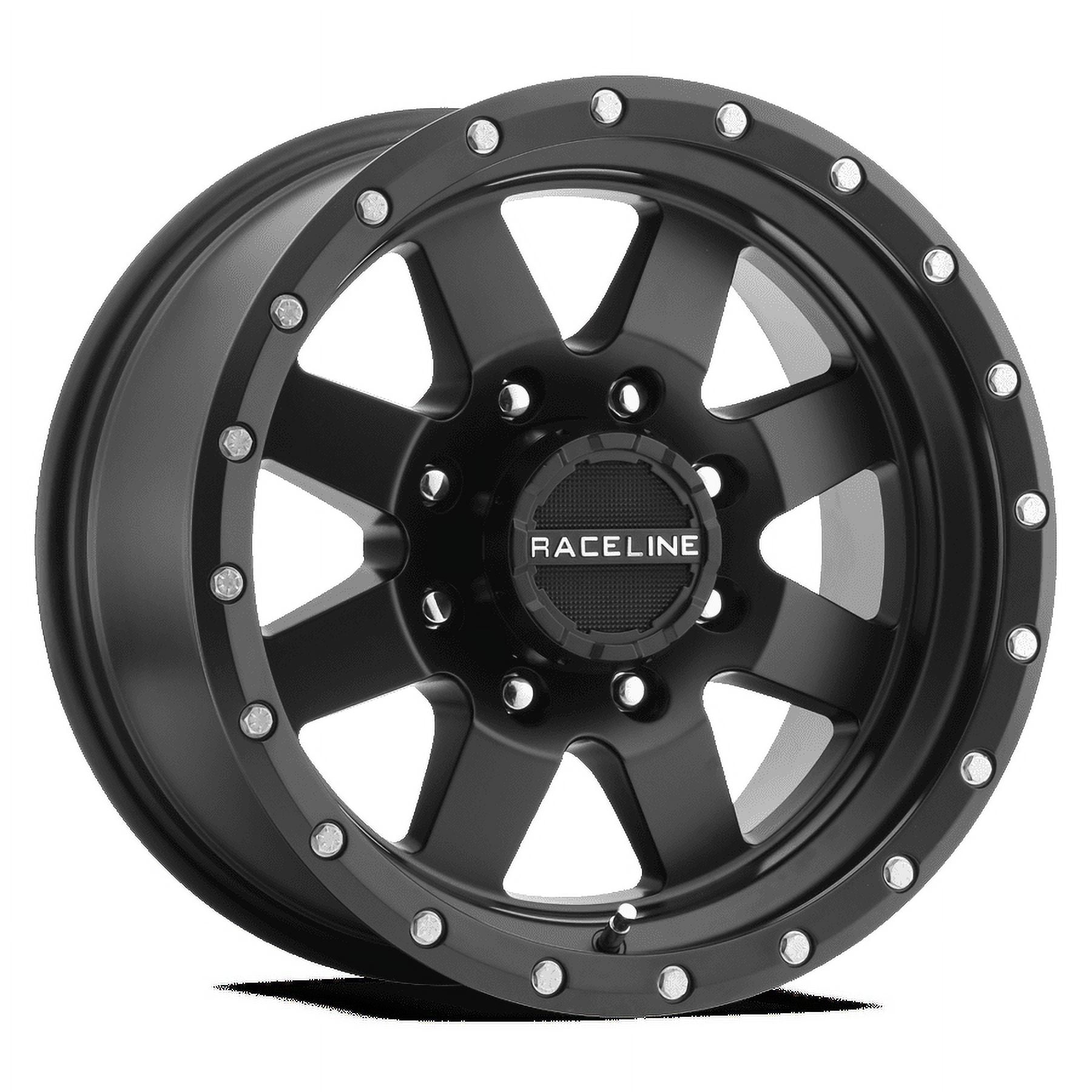 Raceline 935B-DEFENDER 16" Cast Aluminum Wheel, DEFENDER BLACK 16X8 8X165.1 0mm